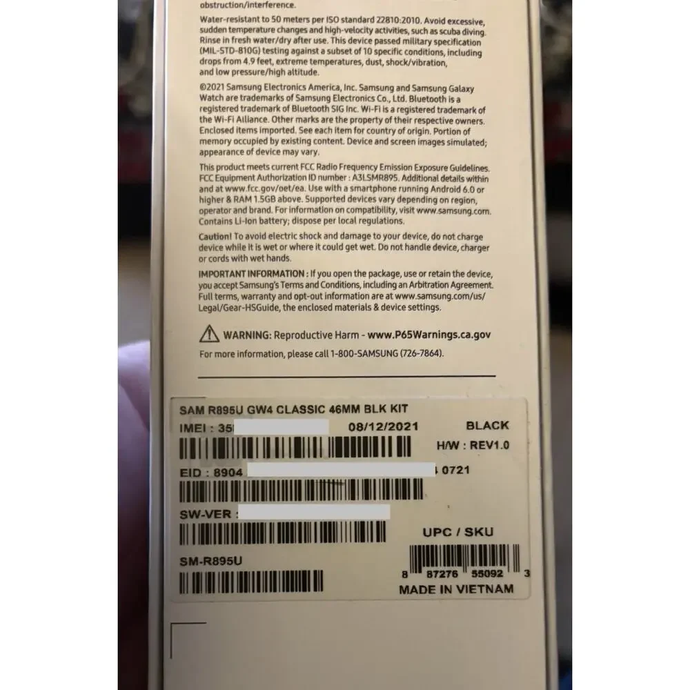 Samsung Galaxy Watch 4 Classic 46mm Black LTE Bluetooth Android Wear